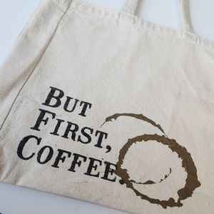 But First, Coffee Lightweight Canvas Tote Bag
